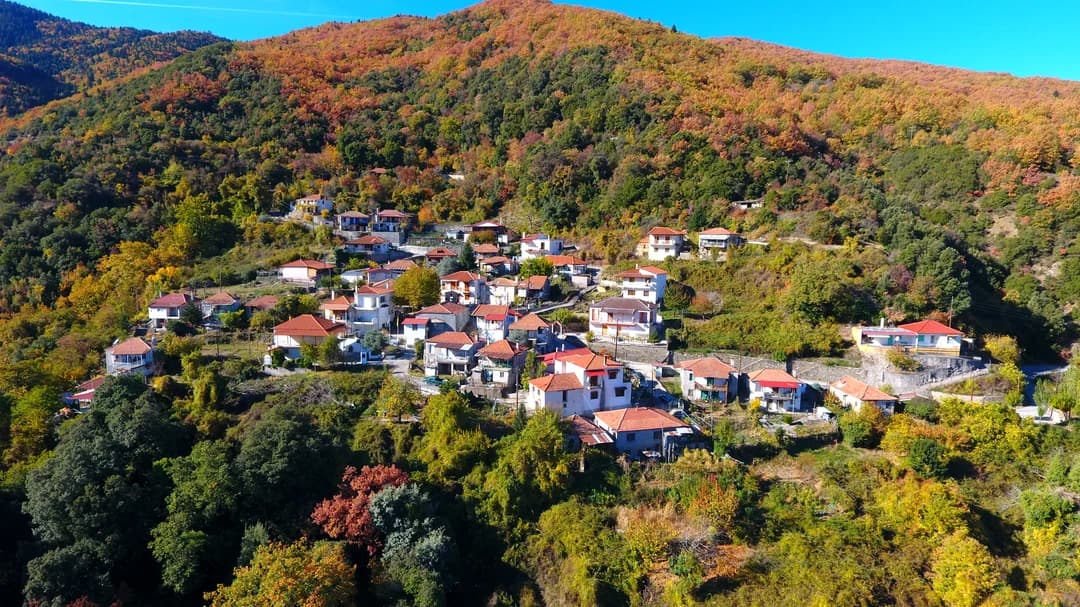 Drone view of Perithiotissa